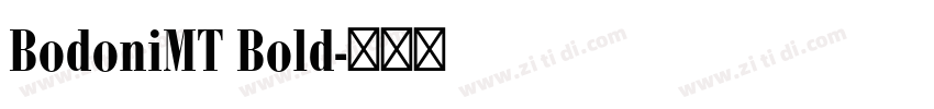 BodoniMT Bold字体转换